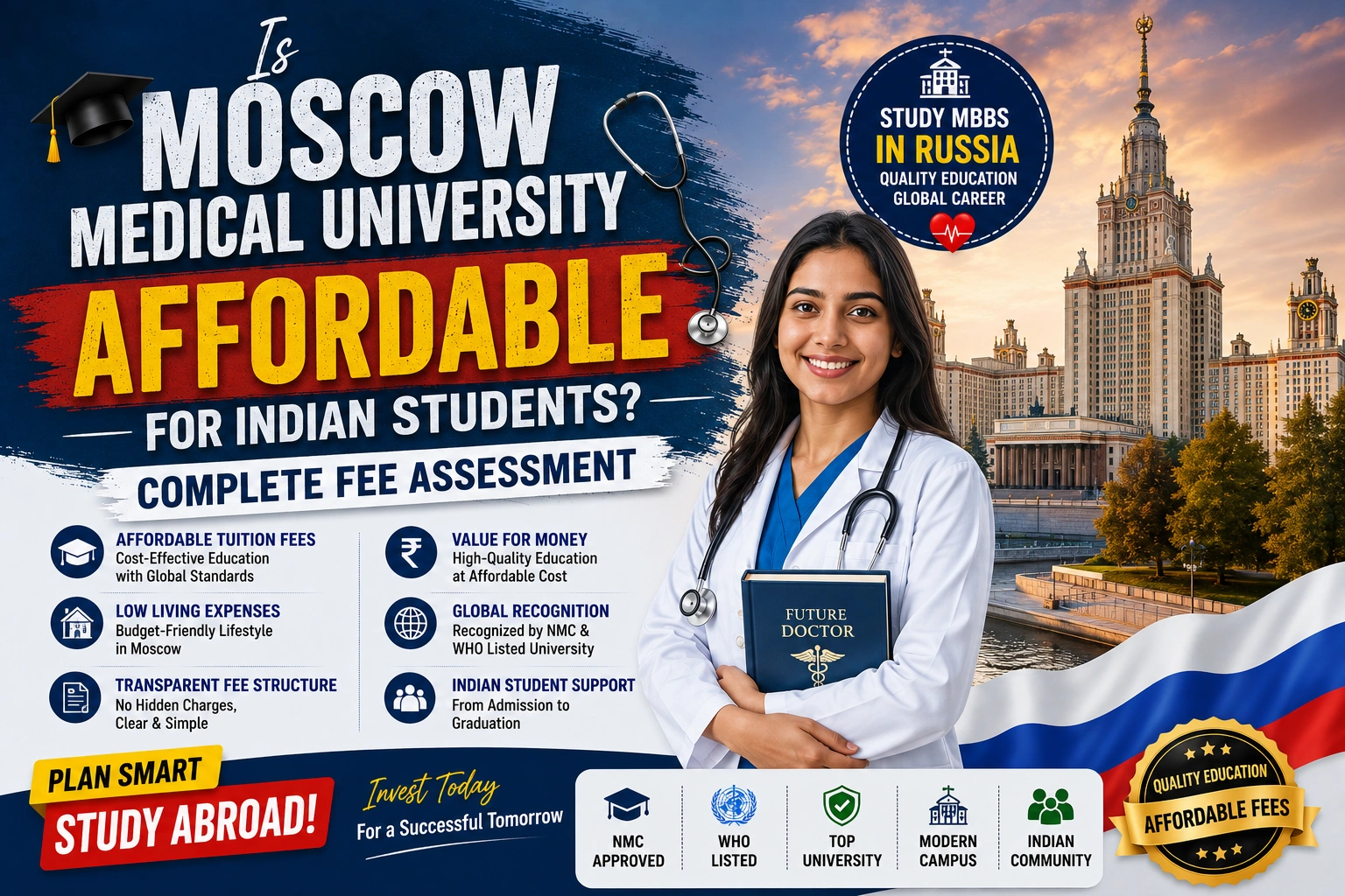 Is Moscow Medical University Affordable for Indian Students? Complete Fee Assessment